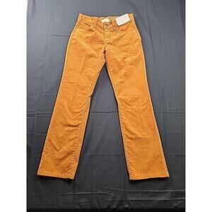NWT St Johns Bay Straight Corduroy 80s 90s Pants Roasted Pecan Size 4P 28x28